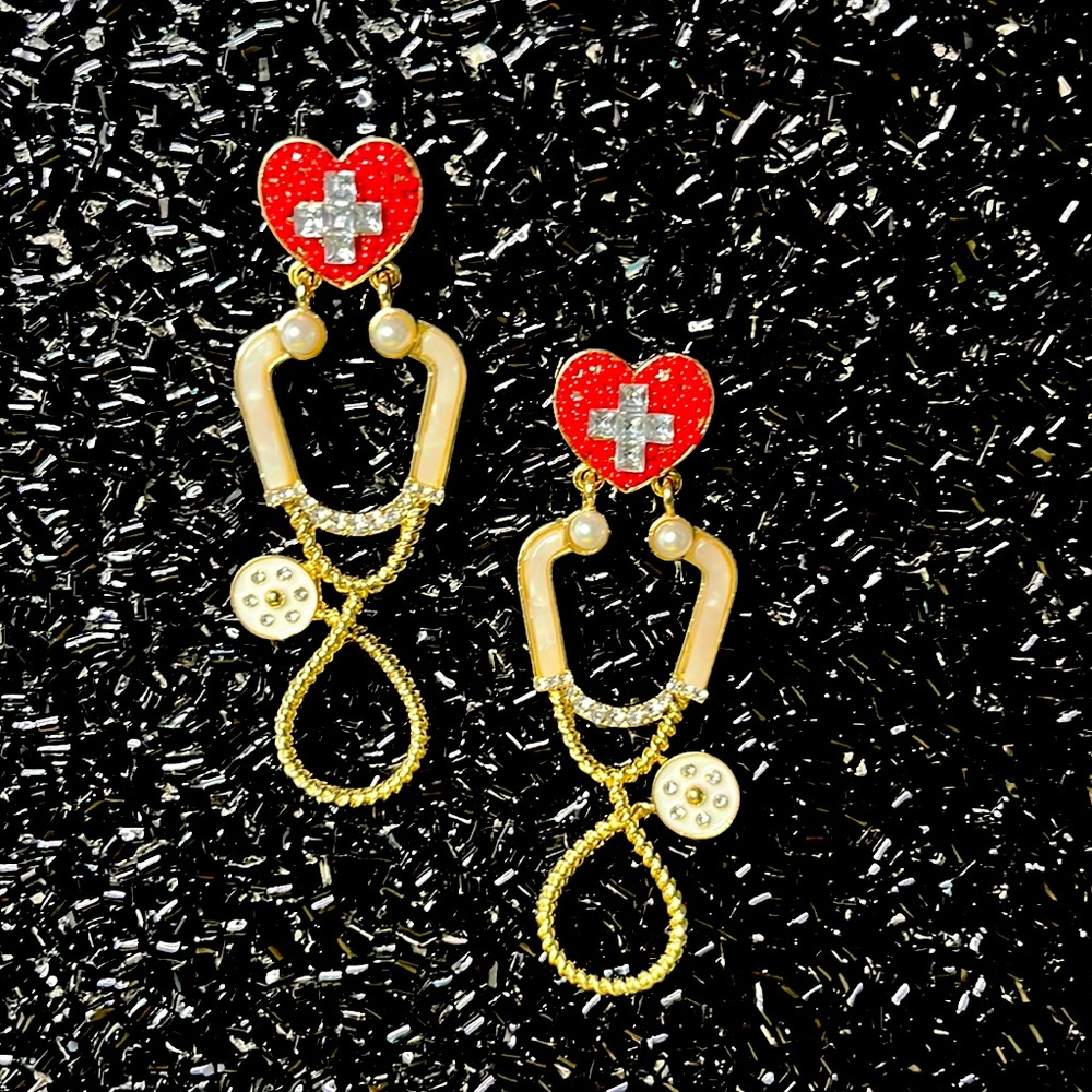 Stethoscope Earrings Calling all medical Personnel